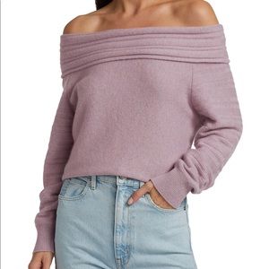 NWT - NAADAM off shoulder sweater